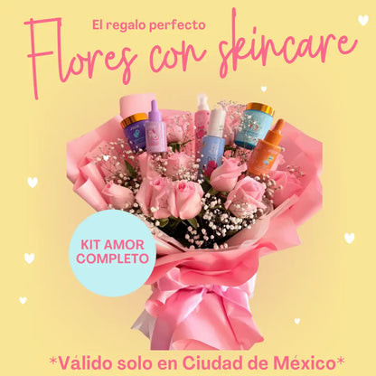 RAMO DE FLORES CON SKINCARE