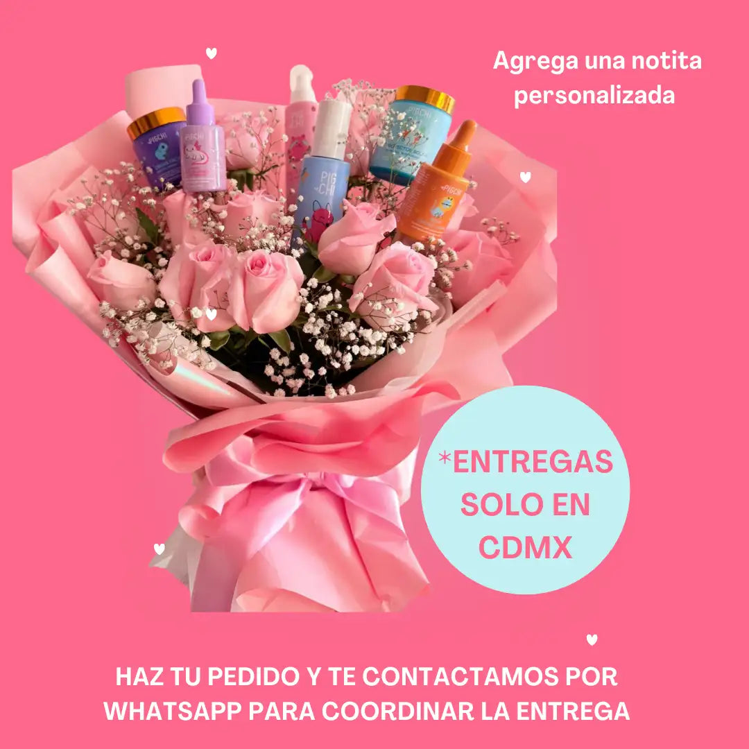 RAMO DE FLORES CON SKINCARE